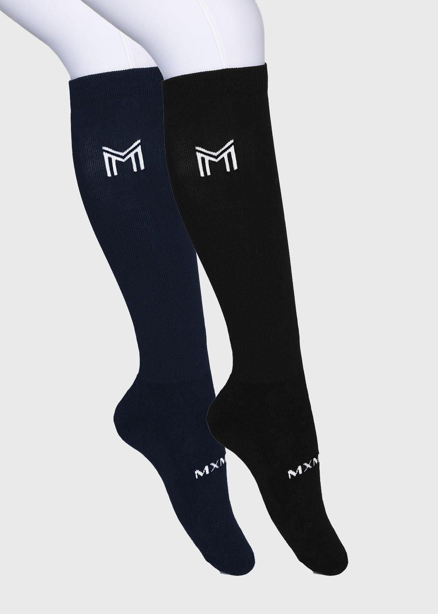 2-Pack Flag Riding Socks (Black/Navy)