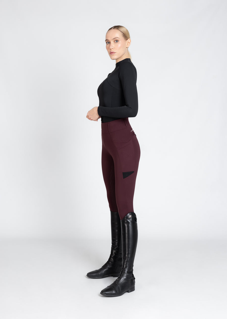 Tech Riding Leggings (Burgundy)