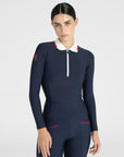 Concept Long Sleeve Polo Shirt (Navy)