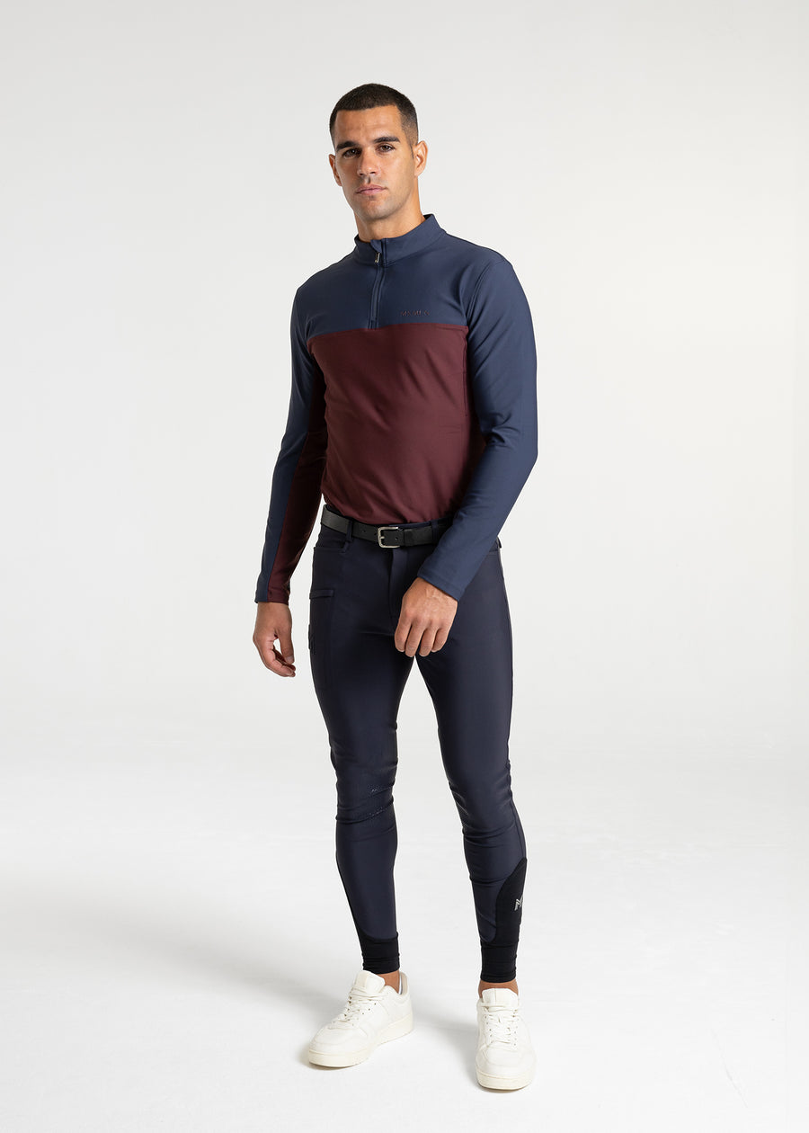 Kent Base Layer (Navy/Burgundy)