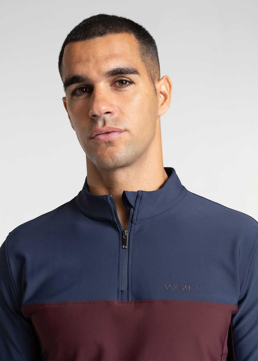 Kent Base Layer (Navy/Burgundy)