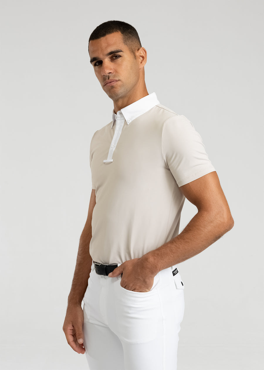 Active Short Sleeve Competition Shirt (Beige)