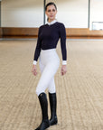 Outline Riding Leggings (White)