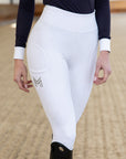 Outline Riding Leggings (White)