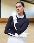 Emblem Riding Gloves (White)