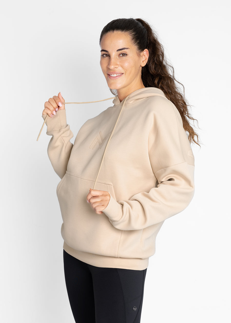 Icon Oversized Hoodie (Beige)