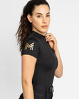 Short Sleeve Base Layer (Black/Gold)