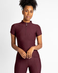 Short Sleeve Base Layer (Burgundy)