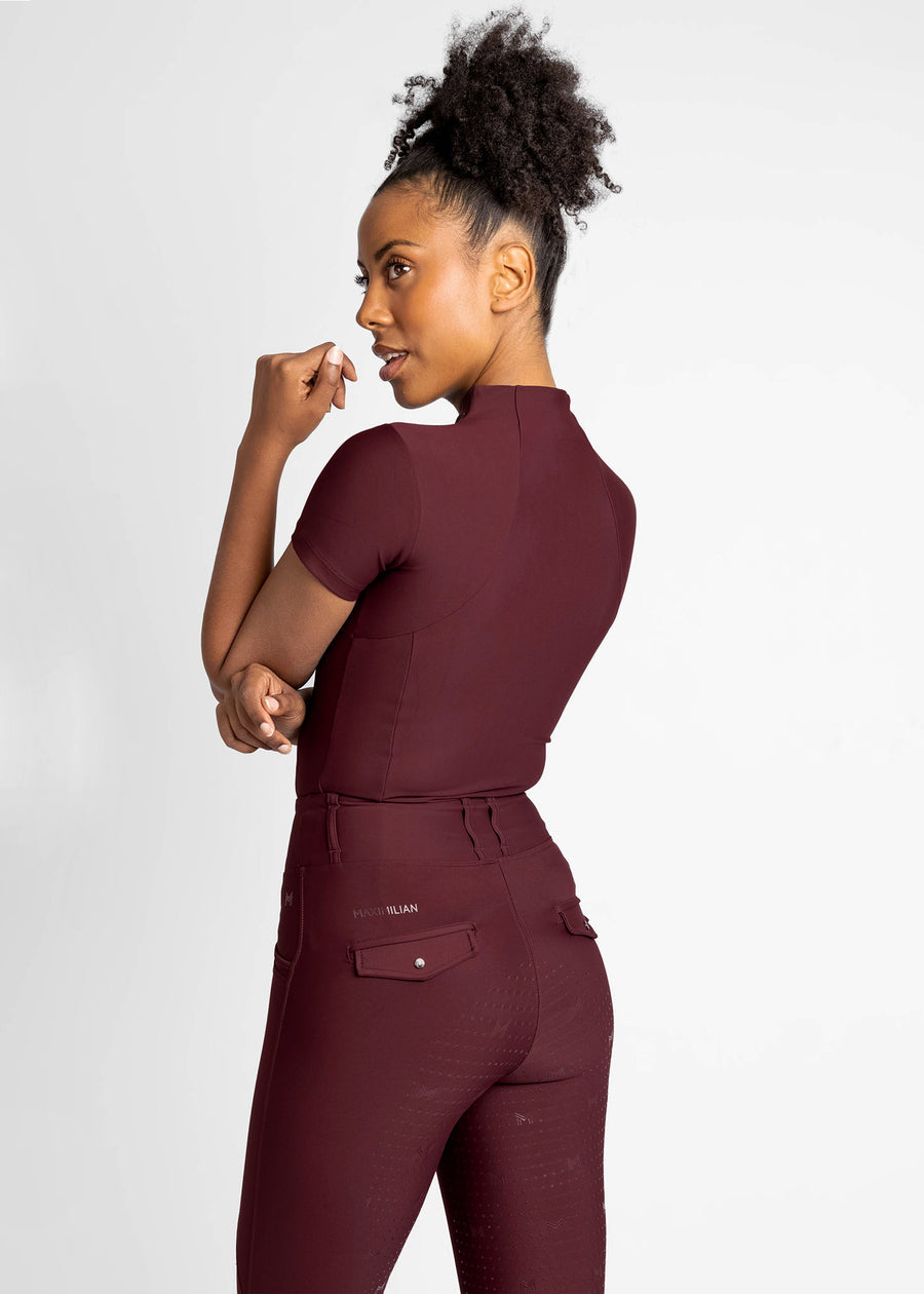 Short Sleeve Base Layer (Burgundy)