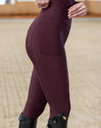 Outline Riding Leggings (Burgundy)