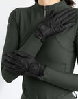 Emblem Riding Gloves (Black)