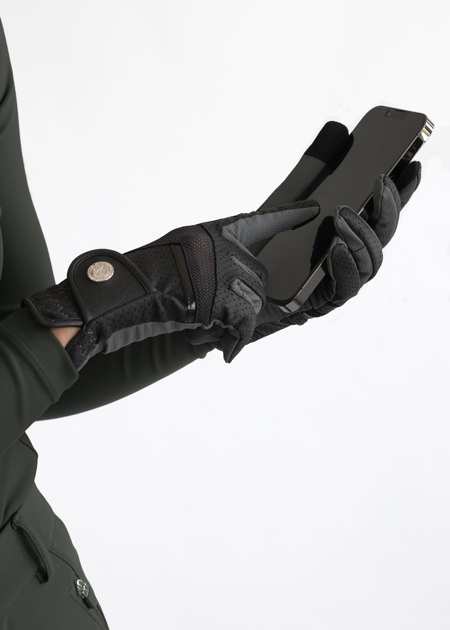 Max Riding Gloves (Black/Grey)