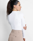 Long Sleeve Base Layer (White/Gold)