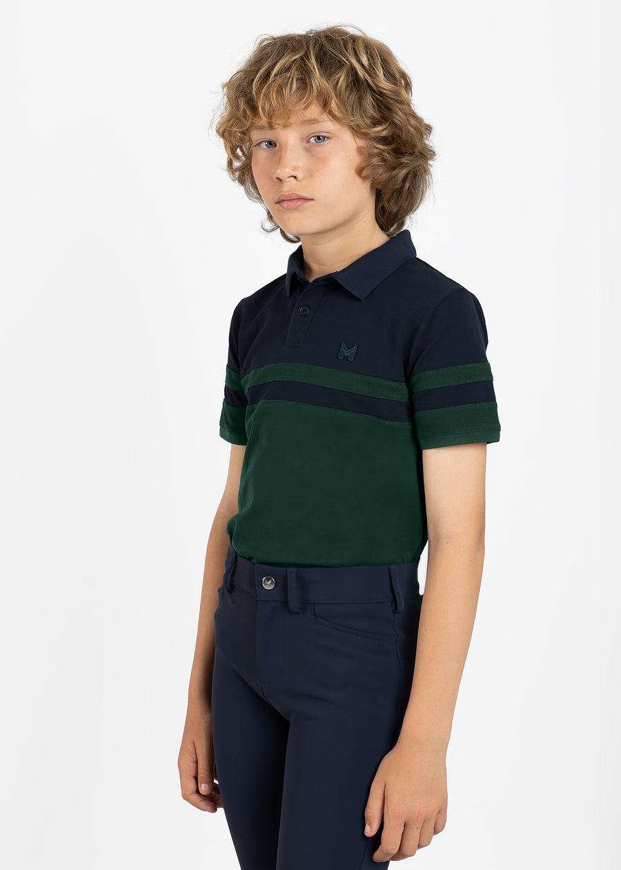 YR Glee Polo Shirt (Green/Navy)