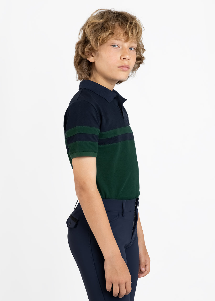 YR Glee Polo Shirt (Green/Navy)