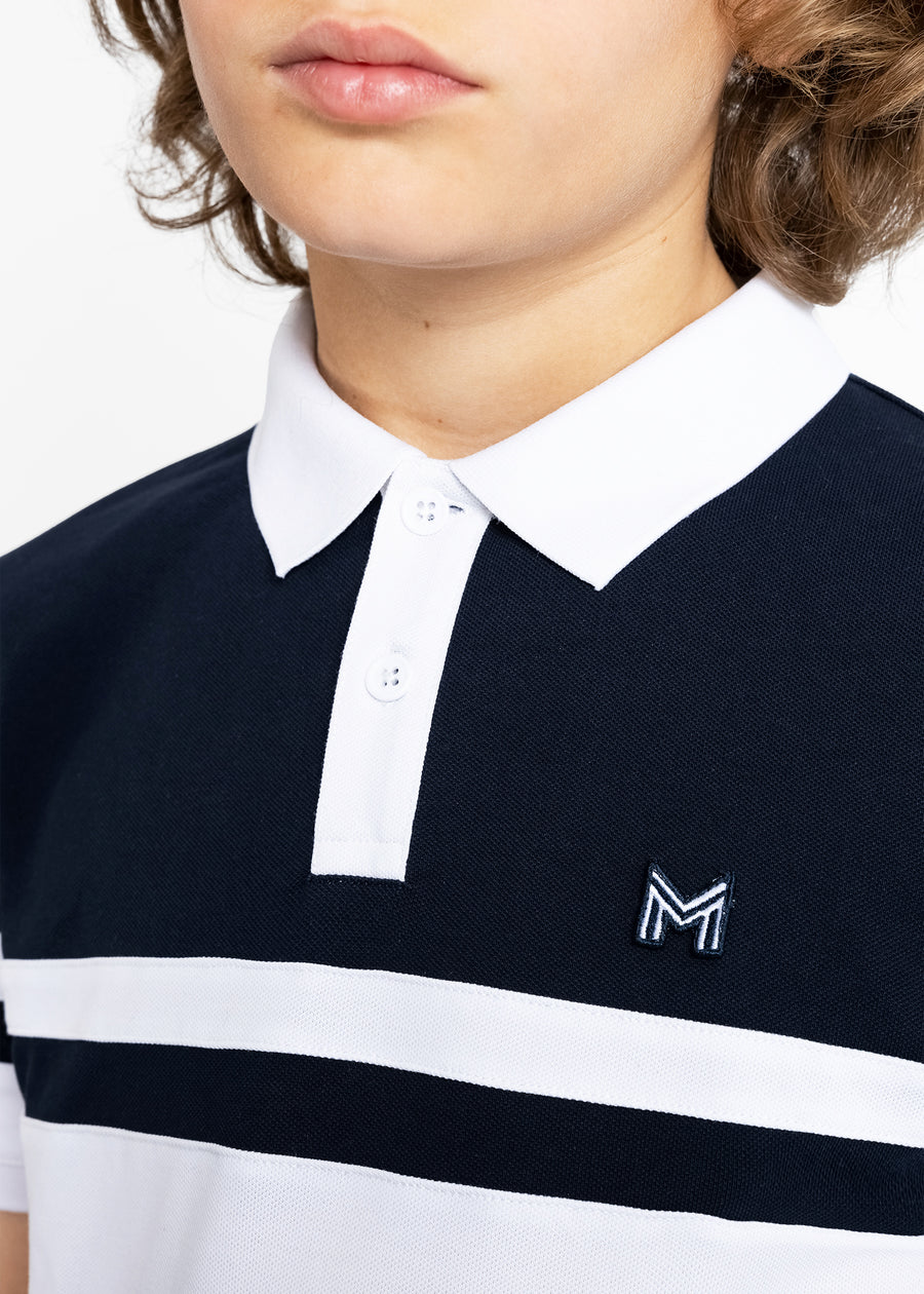 YR Glee Polo Shirt (White/Navy)