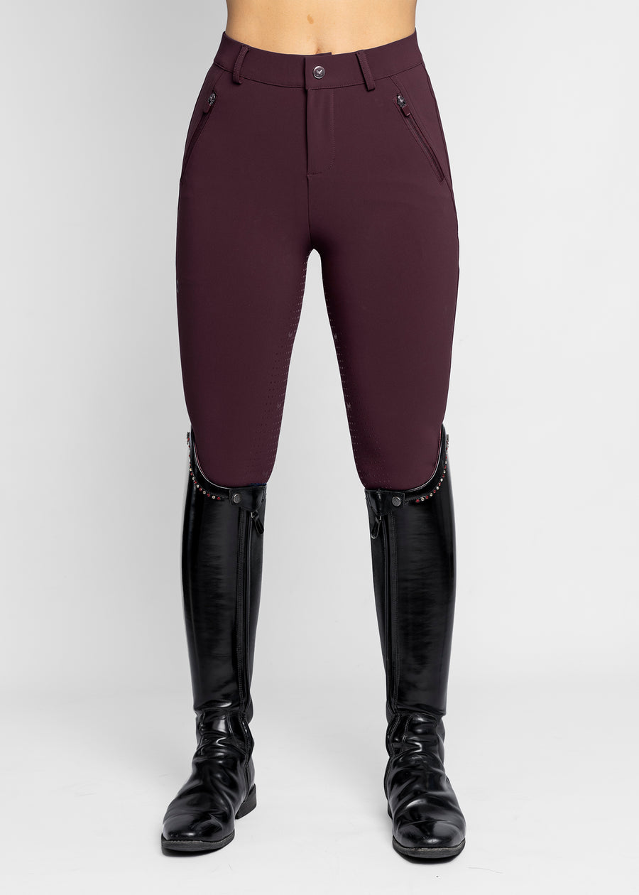 Geo Breeches (Burgundy)