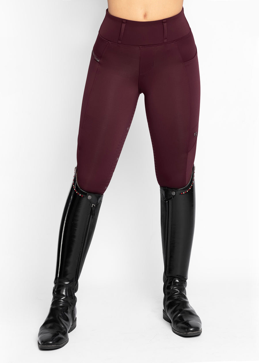 Studio Riding Leggings (Burgundy)