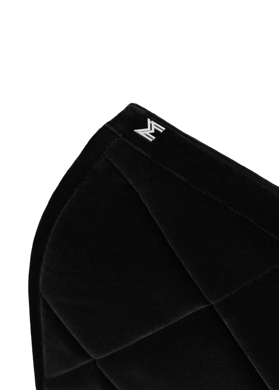 Velvet Dressage Saddle Pad (Black)