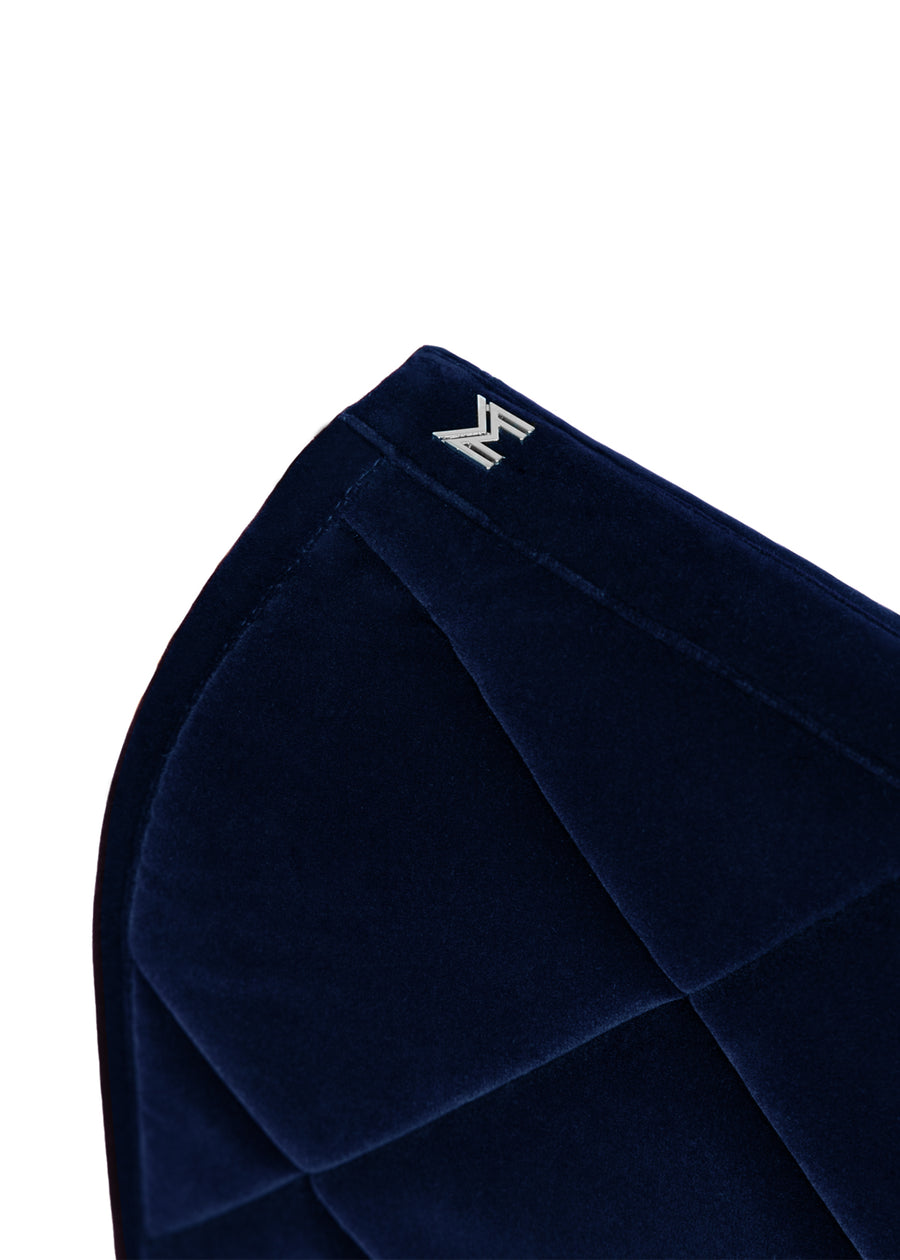 Velvet Jumping Saddle Pad (Sapphire)