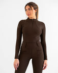 Long Sleeve Base Layer (Chocolate)