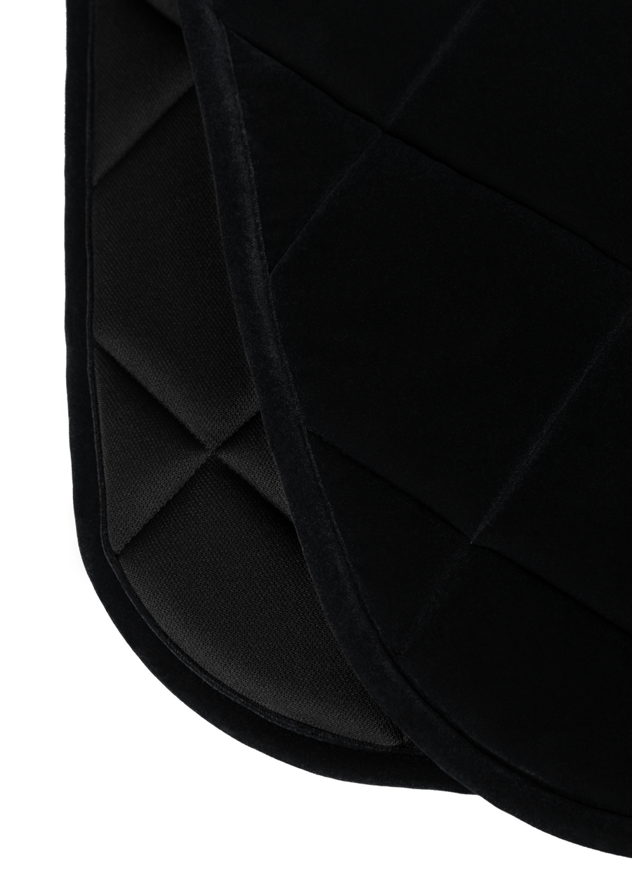 Velvet Jumping Saddle Pad (Black)