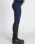 YR Pro Riding Leggings (Navy/Red)