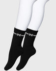 2-Pack Rise Sports Socks (Black)