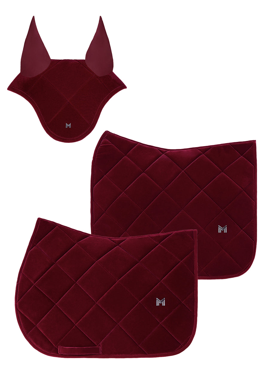 Velvet Jumping Saddle Pad (Ruby)