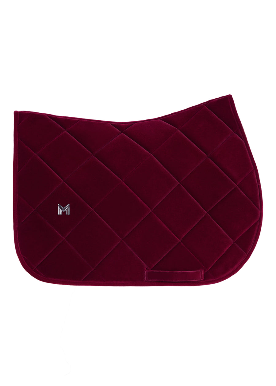 Velvet Jumping Saddle Pad (Ruby)