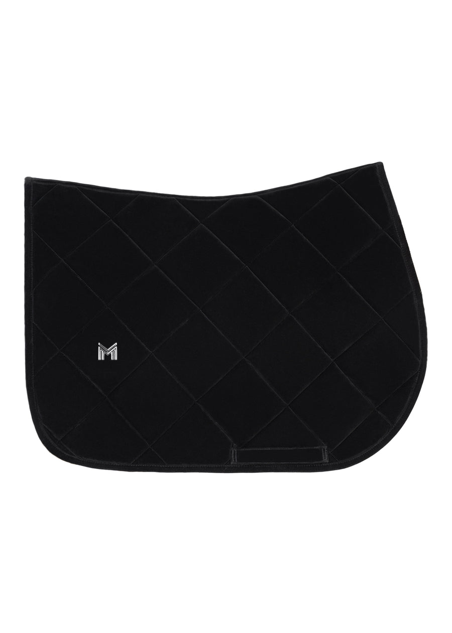 Velvet Jumping Saddle Pad (Black)