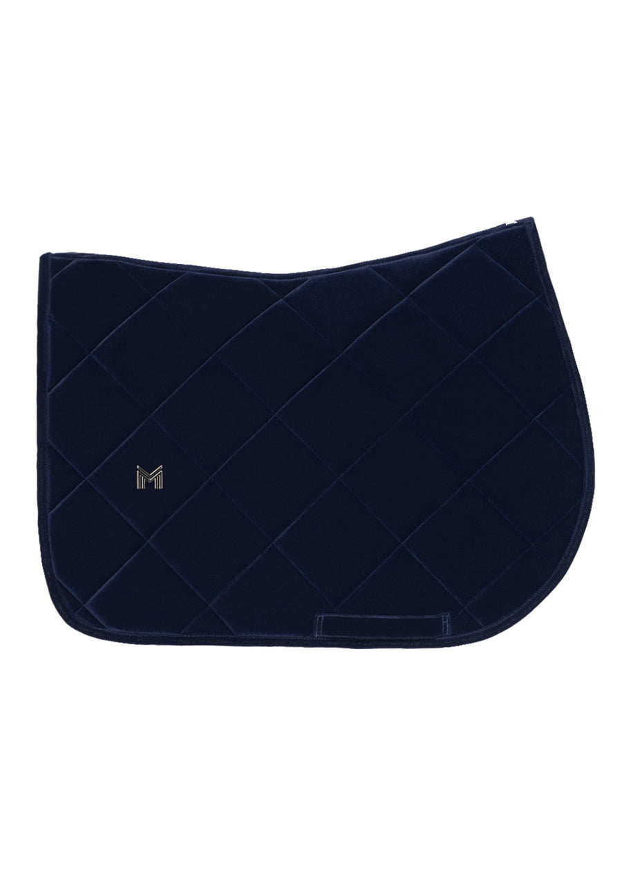 Velvet Jumping Saddle Pad (Sapphire)