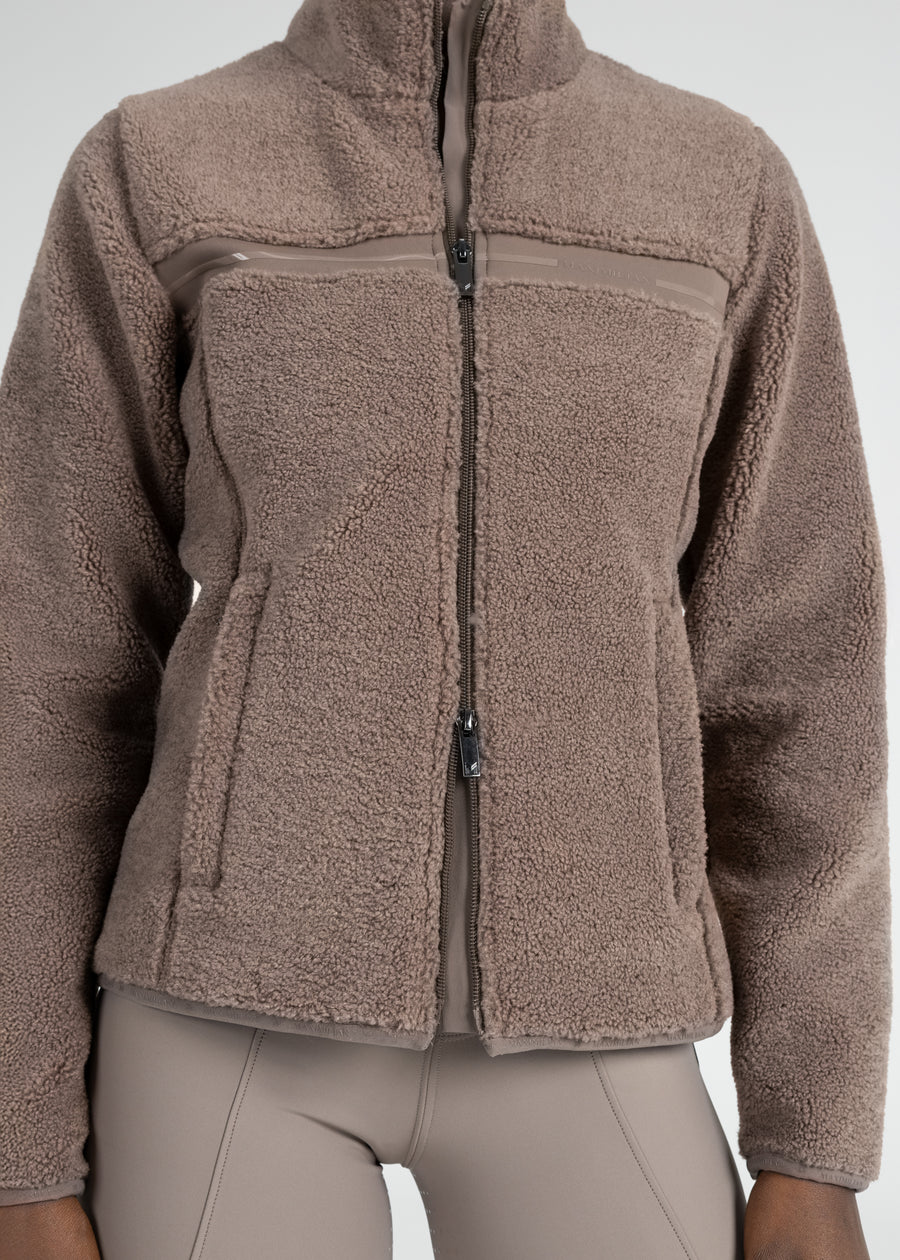 Ciara Teddy Jacket (Taupe)