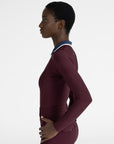 Concept Long Sleeve Polo Shirt (Burgundy)