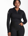 Long Sleeve Base Layer (Black/Silver)